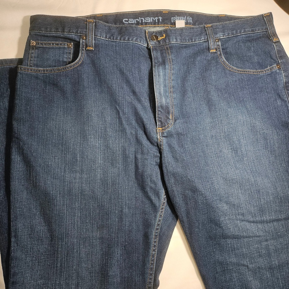 Carhartt Rugged Flex Relaxed Fit Straight Leg Jeans Blue 102804-498 Mens 42x30